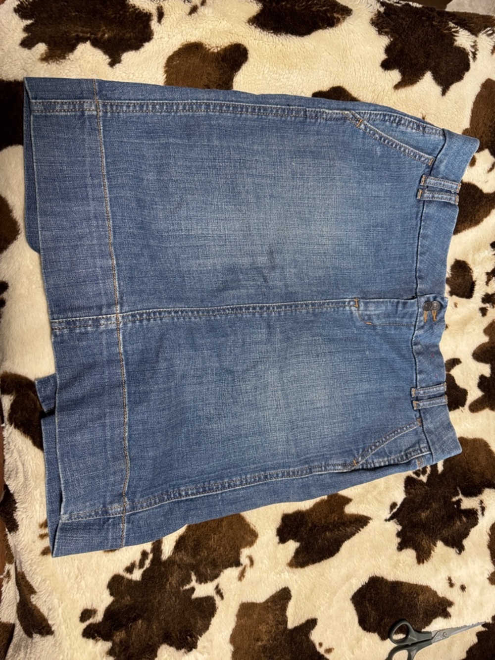 GAP Blue Denim A-Line Mini Skirt